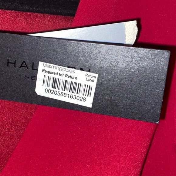 HALSTON Heritage  V-neck Flounce Sleeve Crepe Dress Size 0 - Picture 13 of 17